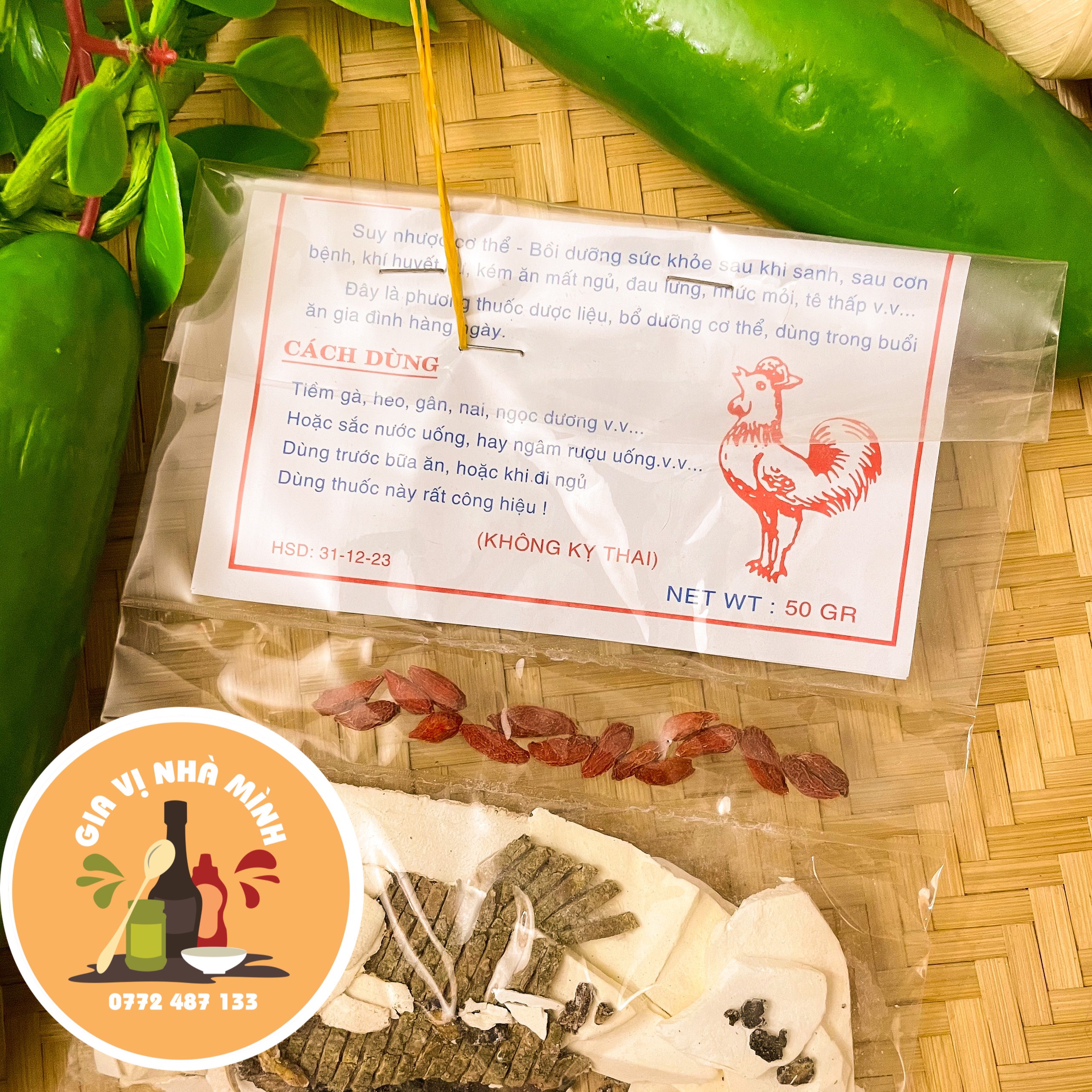 GIA VỊ GÀ TIỀM, THANG BỔ TIỀM GÀ- GÓI
