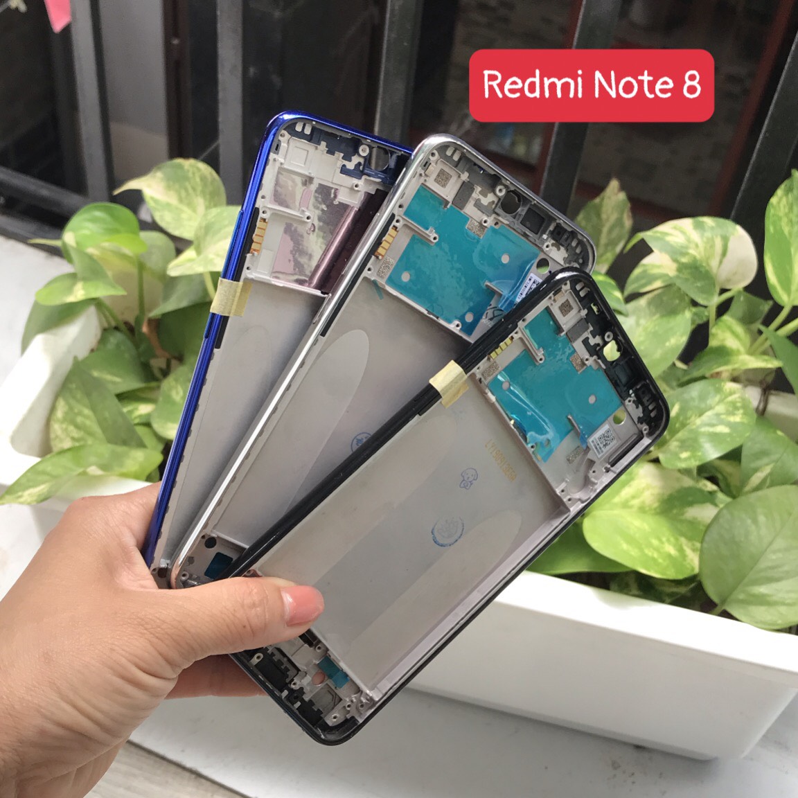 khung viền xiaomi Redmi Note 8 ( khung xương,viền máy, phím bấm)