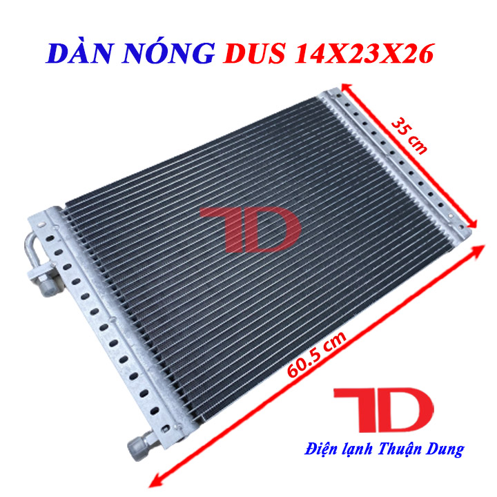 Dàn Nóng DUS 14x23 inch 36x59 cm dày 26mm, Dàn Nóng Điều Hòa Ô Tô - Điện lạnh Thuận Dung