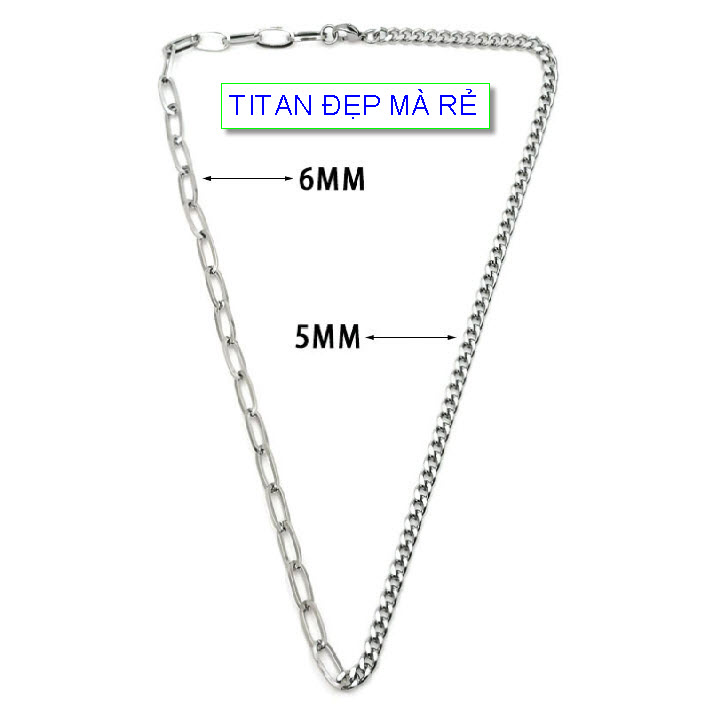 Eye pendant chain male titanium wire type 2 eyelets-commitment 1 Đổi 1 if rust