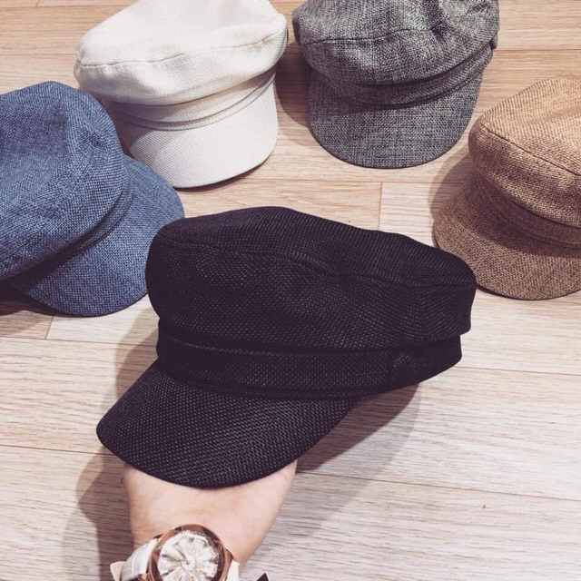 mũ baret muối tiêu/ nón nồi thời trang hàn quốc
