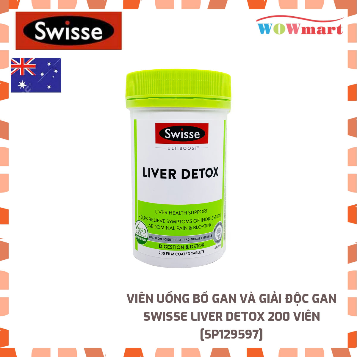 Viên uống bổ gan và giải độc gan Swisse Liver Detox 200 viên -