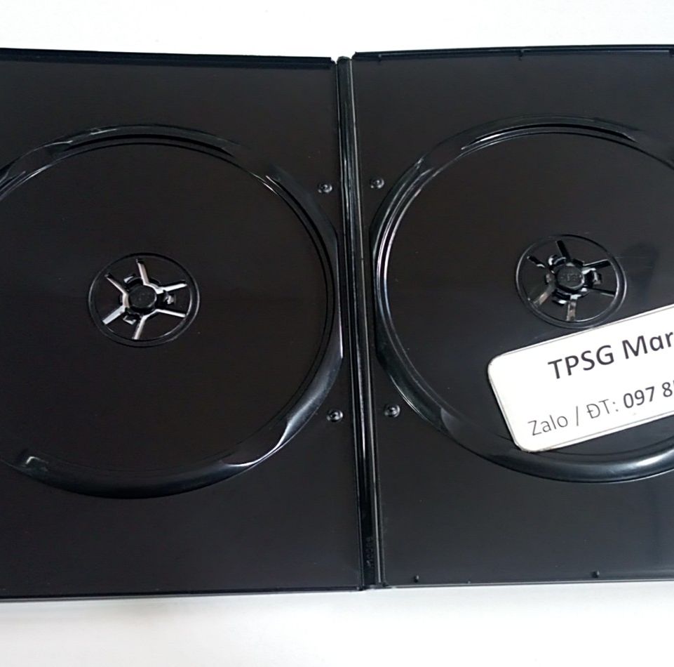 Hộp đựng đĩa CD, DVD nhựa đen / Hộp đựng 2 đĩa
