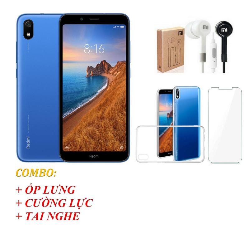 Điện Thoại Xiaomi Redmi 7A 32GB Ram 2GB + Ốp lưng + Cường lực + Tai nghe - Hàng Nhập Khẩu