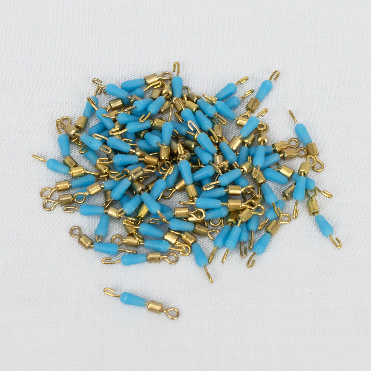 Khóa link ma ní cao su câu đài câu cá (màu xanh - bịch 15pcs)