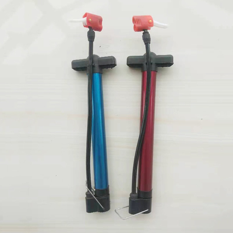 Bơm hơi xe đạp xe máy mini tổng chiều dài 34cm có 2 đầu bơm van lớn + van kim