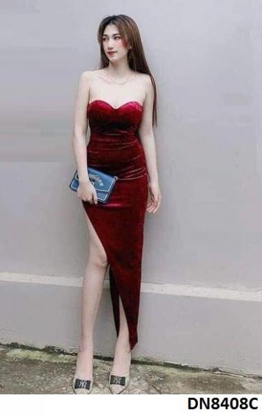 Đầm dài cúp ngực xẻ tà sexy