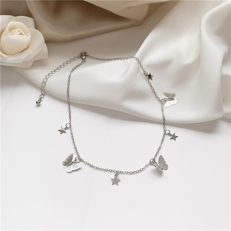 [HCM]Vòng cổ chocker bướm xinh xắn bạc