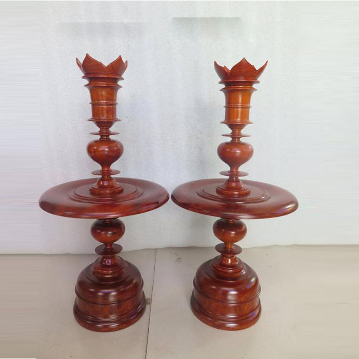 Pair of High Quality Huong Wood Light Stands (2 Pieces) Many Sizes