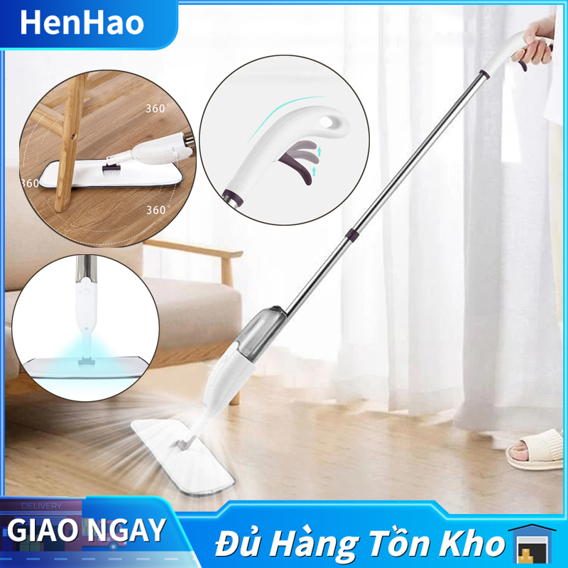 Cây lau nhà phun sương thông minh Xoay 360,bộ cây lau nhà tự vắt thông minh