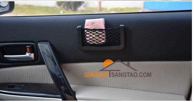 Túi lưới dán ô tô đựng đồ kích thước 15*8cm