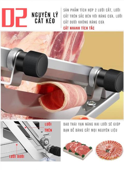 Dao thái thịt đông lạnh bằng Inox
