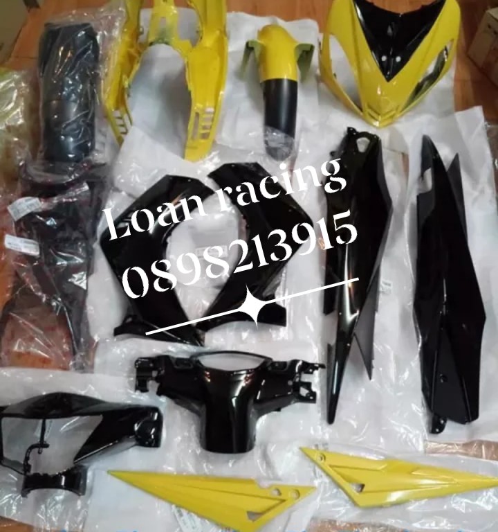 Dàn áo, VỎ NHỰA  exciter 135 2010 màu vàng đen hàng zin mới chính hãng Yamaha _ SHOP PHỤ TÙNG HONDA