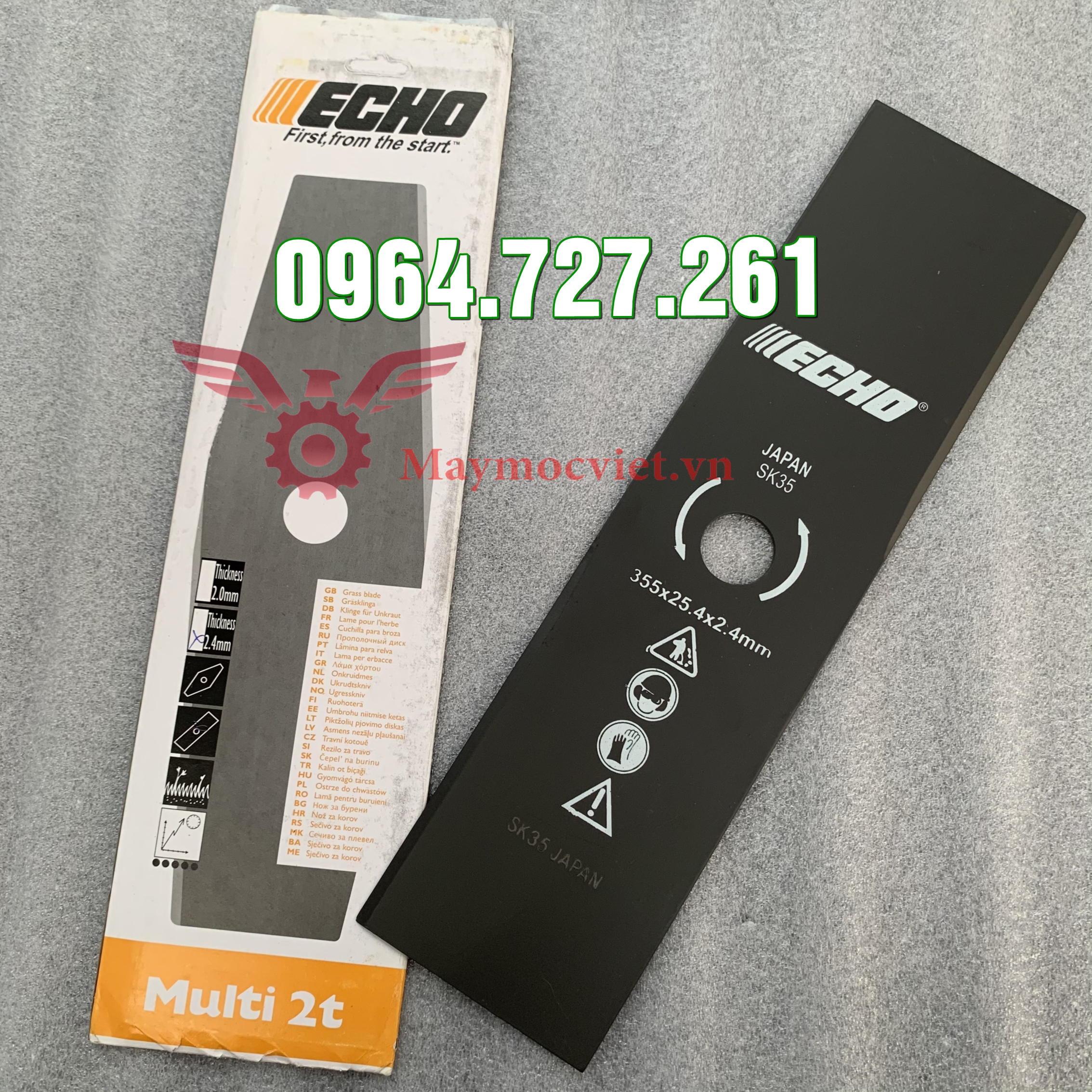 Lưỡi cắt cỏ Echo chuẩn Nhật lưỡi vuông dày