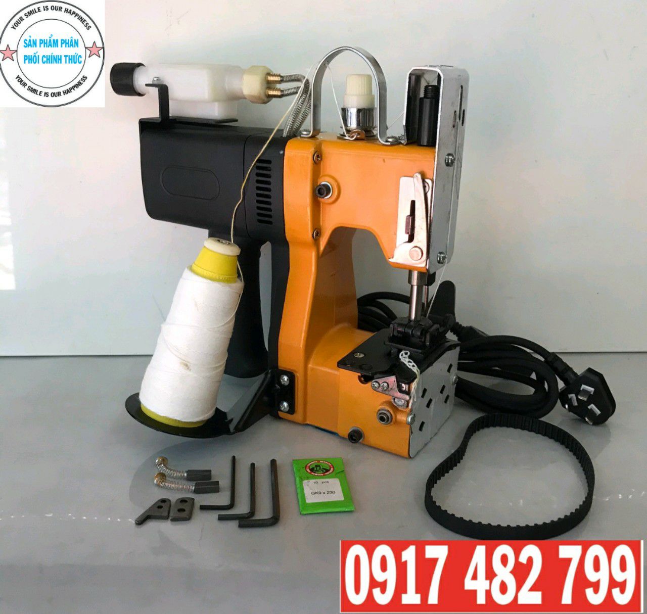 [HCM]MÁY MAY BAO BÌ CẦM TAY MINI GK9-500 CÓ BÌNH DẦU