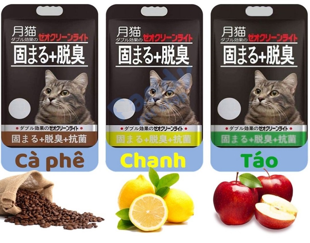 Cát Vệ Sinh Nhật Đen Cho Mèo 8L 3 Mùi