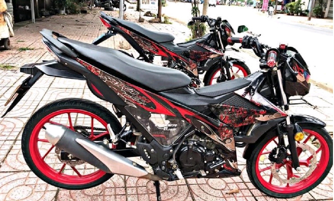 [HCM]Tem satria fi samurai đỏ đen siêu hot