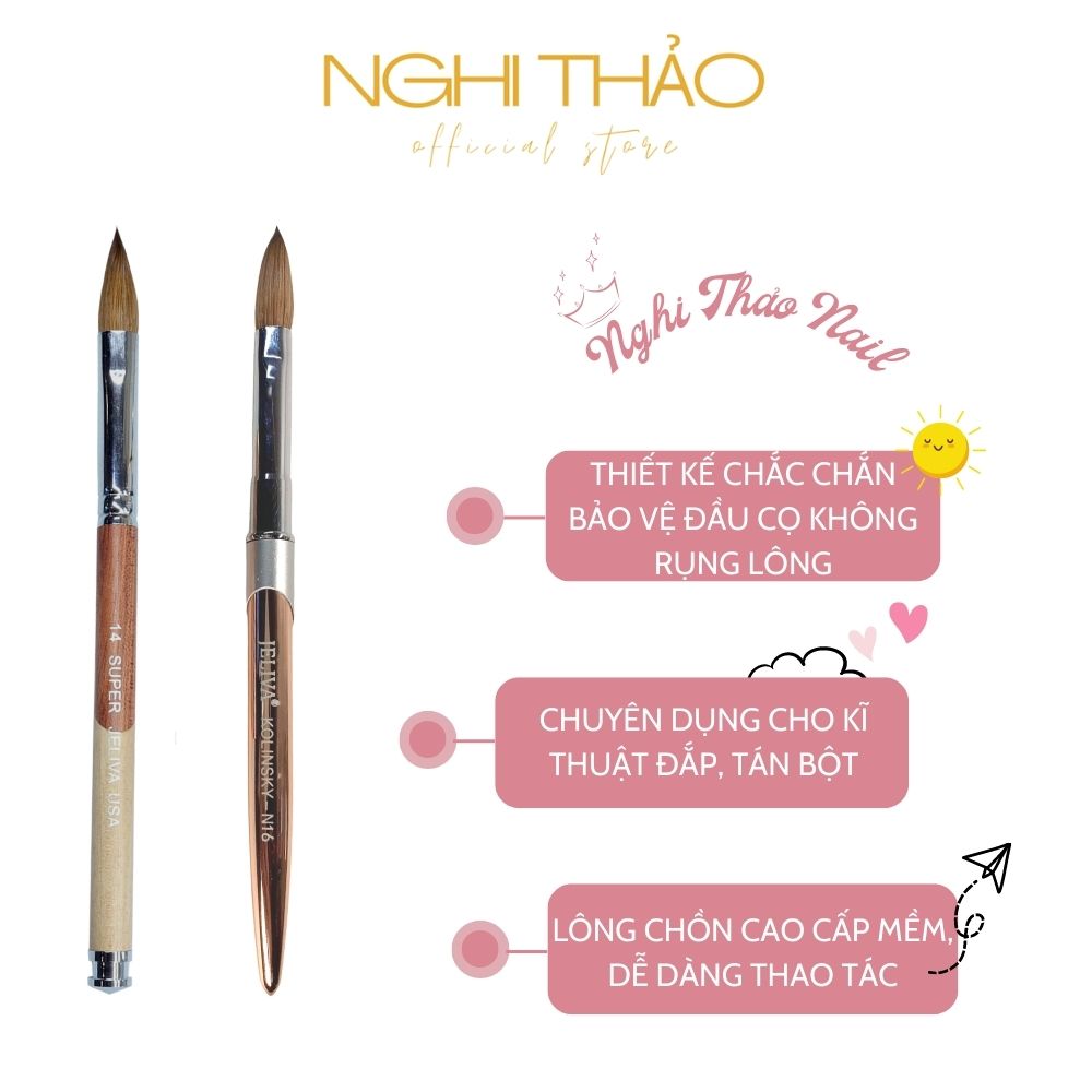 Cọ đắp bột lông chồn mỹ Jeliva