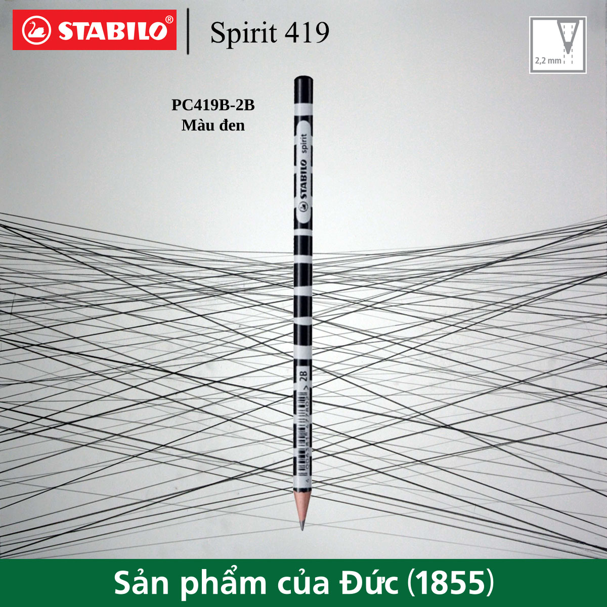 Bút chì gỗ STABILO Spirit PC419 (PC419-2B)