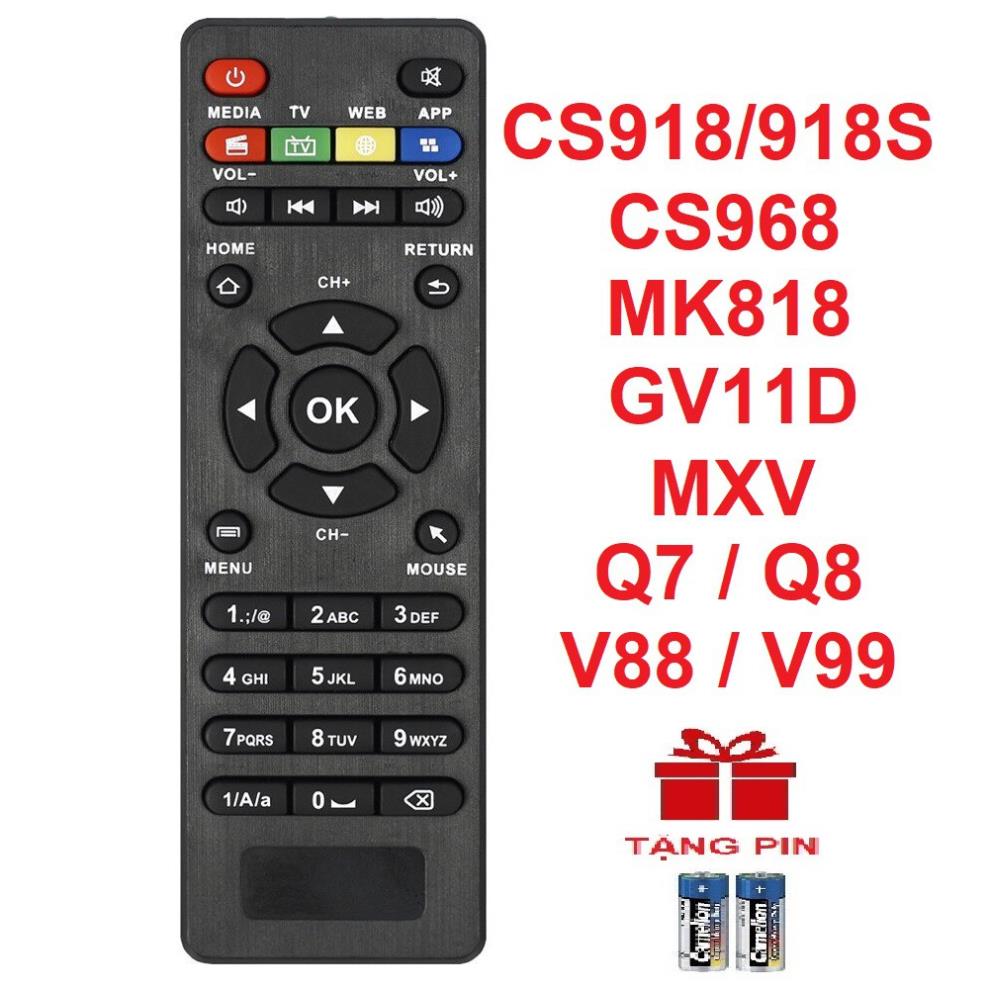 Remote điều khiển android tv box cs918s cs918 mk818 cs968 gv11d mxv q7 q8 v88 v99 tivi box