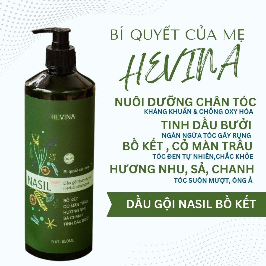 Combo Gội Xả Thảo Dược Bồ Kết HEVINA