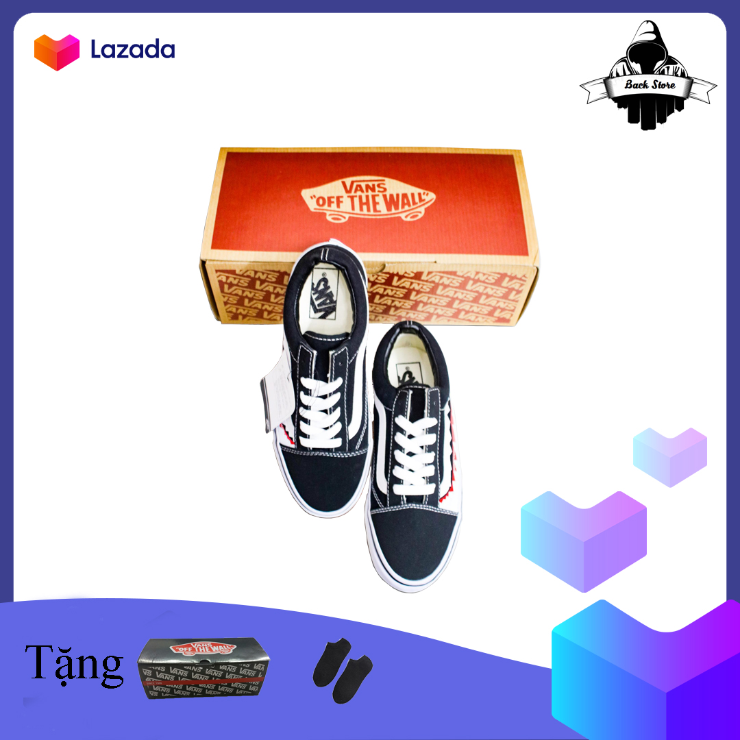 [HCM][ Tặng Box + Vớ ] Giày thể thao sneaker nam nữ Vans Bape Cá Mập