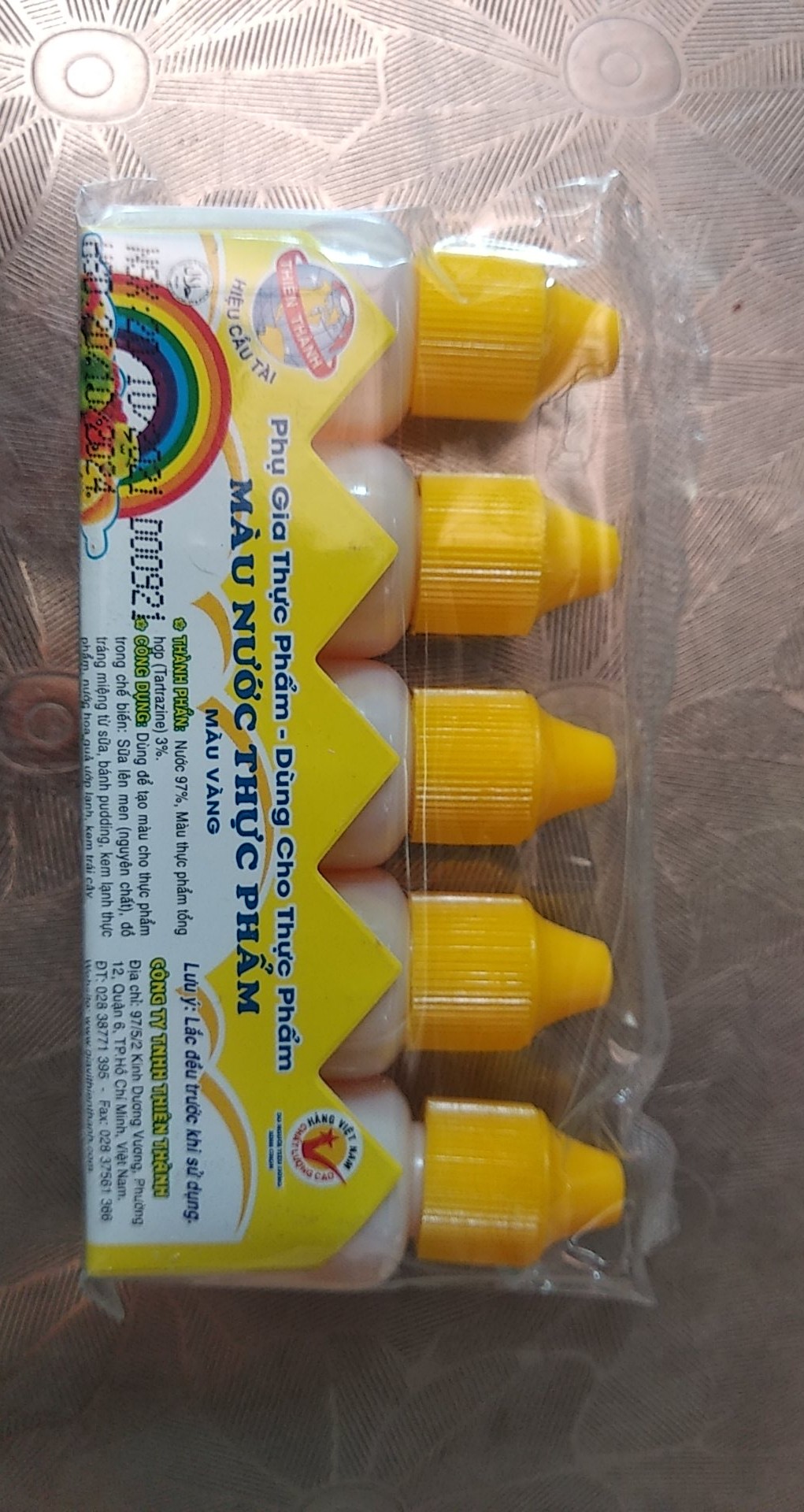 Màu nước thực phẩm Thiên Thành 1 lọ/10ml