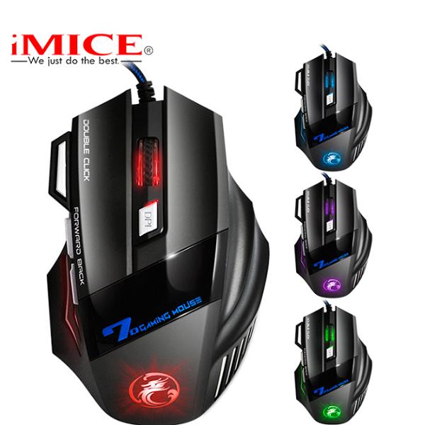 CHUỘT PC CHUYÊN GAME IMICE X7 LED 7 MÀU DÂY DÙ