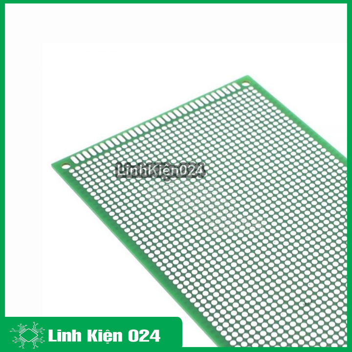 Phíp đồng đục lỗ 2 mặt PCB xanh dày 1.6mm 9x15cm