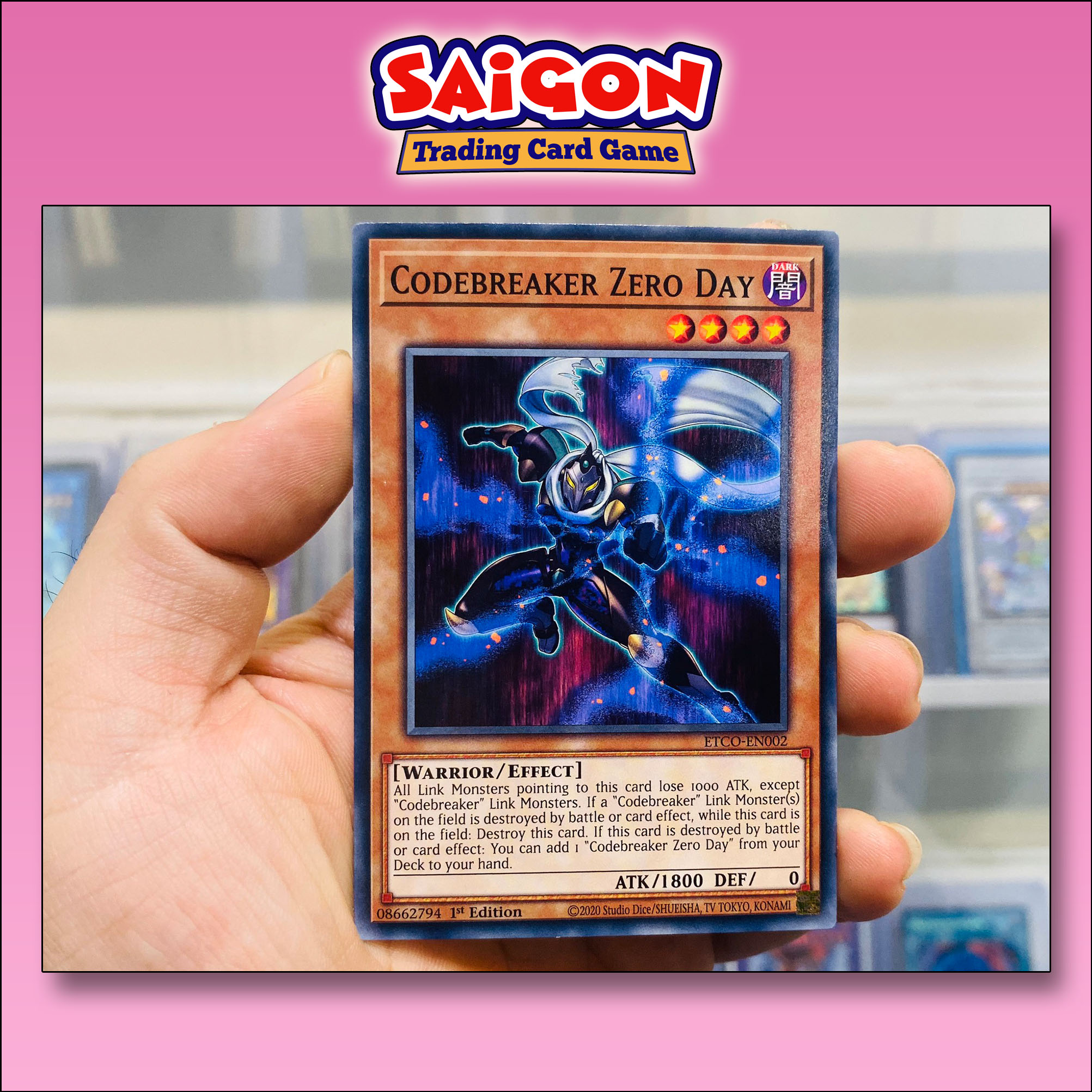 Thẻ bài yugioh mã etco-en002 - codebreaker zero day - common - 1st edition