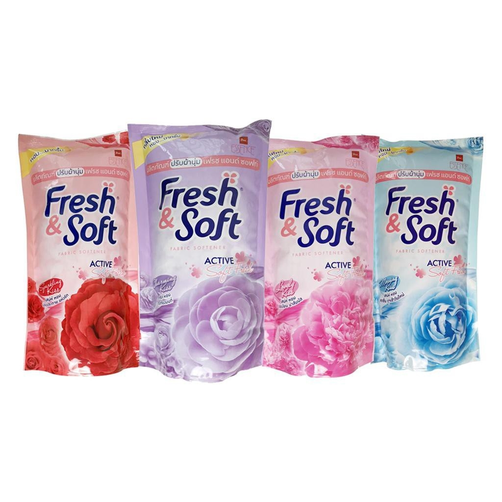 Combo 4 Túi Nước Xả Vải Fresh & Soft Thái Lan 600ml/Bịch