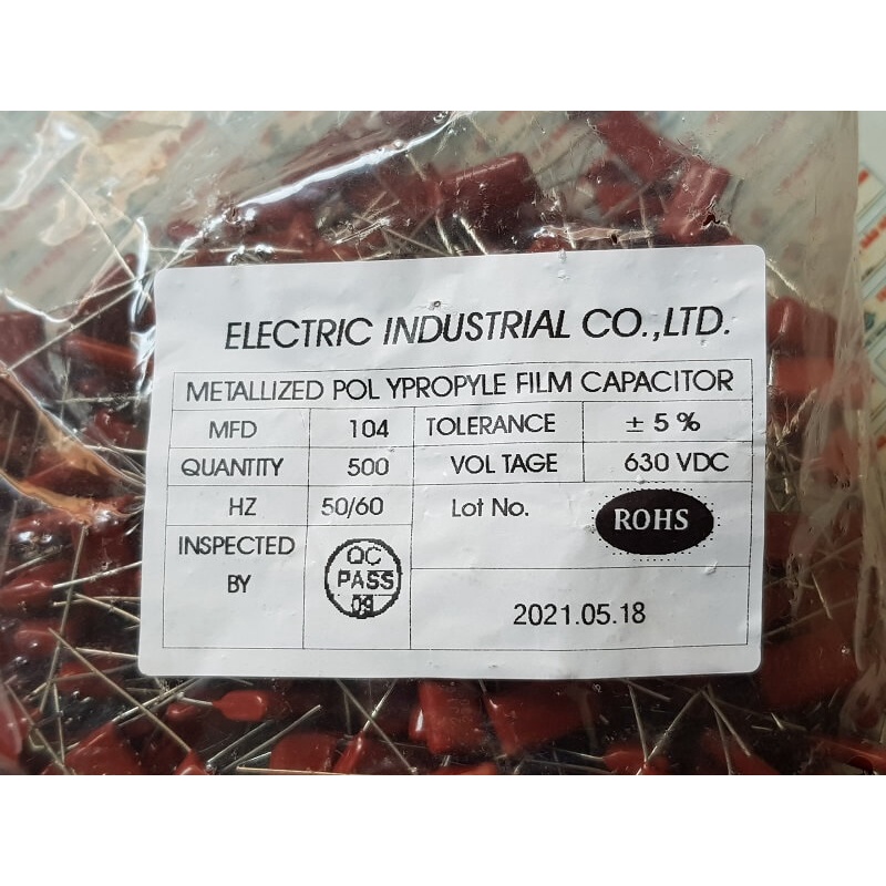 [Combo 20 chiếc] Tụ điện 104J 630V 100nF – 0.1uF 15mm