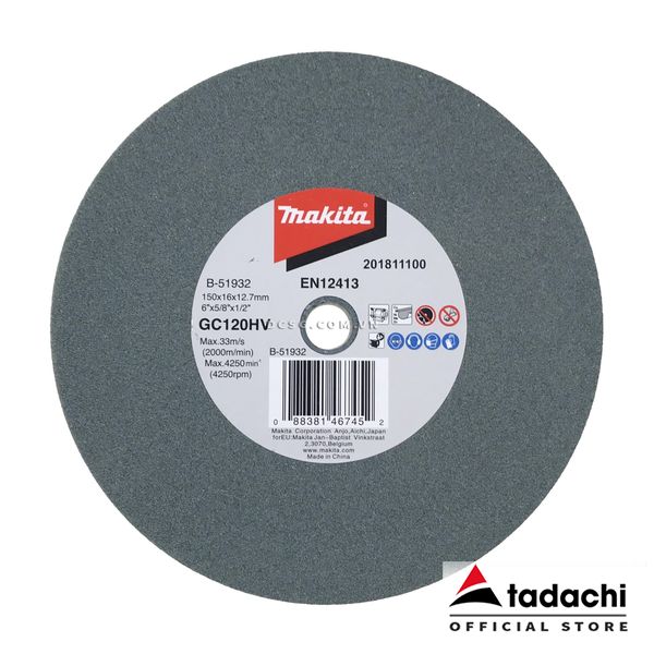 Đá mài kim loại màu 150x16x12.7mm cho máy mài 2 đá makita b-51932