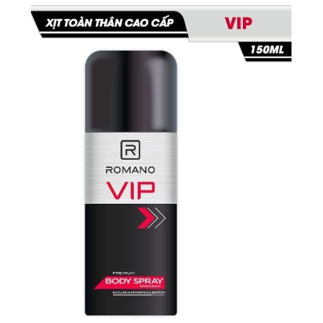 [HCM]XỊT KHỬ MÙI ROMANO VIP 150ML