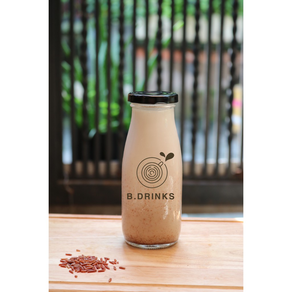 Chai thủy tinh đựng sữa hạt 310ml combo 6 chai