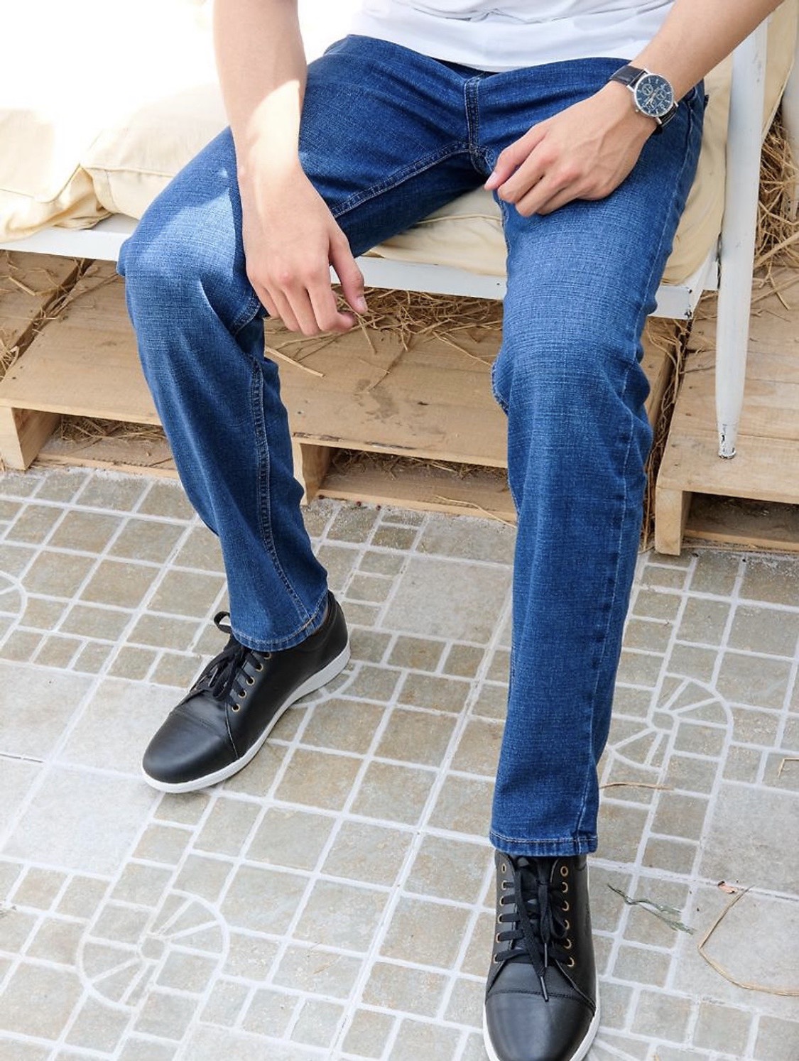 Quần dài jean nam ống suông 9