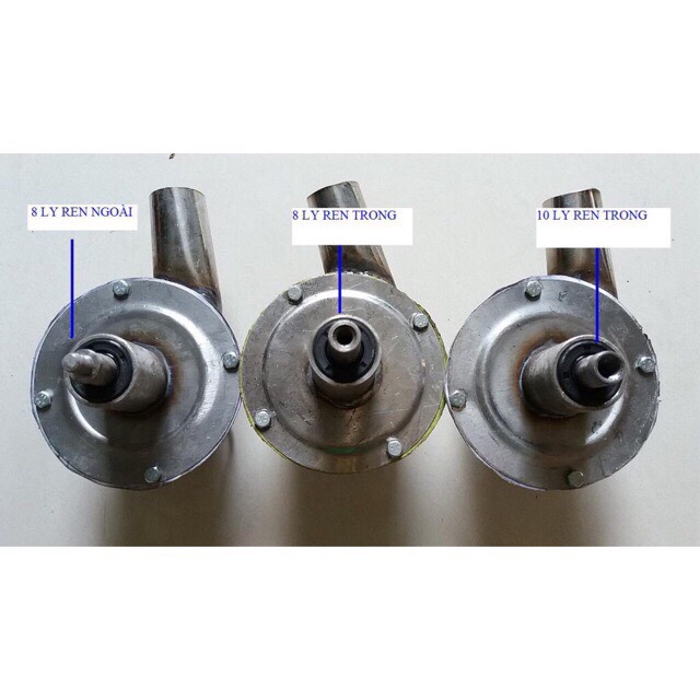 Đầu Bơm nước Inox gắn vào máy cắt cỏ. 8 LY REN NGOÀI