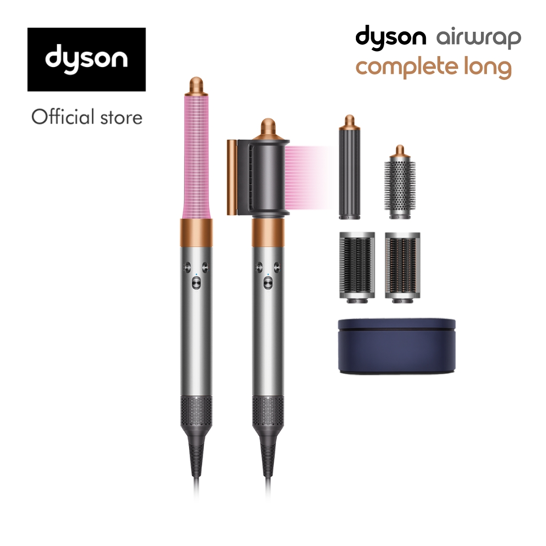[BLACK FRIDAY 29.11: VC Lazada 400K + VC Dyson 300K] Máy tạo kiểu tóc đa năng Dyson Airwrap ™ Complete Long (Xám Trắng/Đồng)