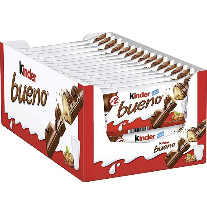 Kẹo SCL nhân sữa hạt dẻ Kinder Bueno 43g