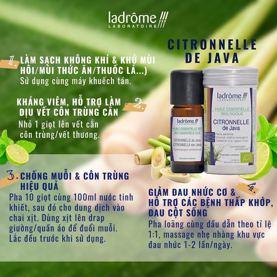 Tinh dầu Sả Java hữu cơ - Citronnelle de Java Organic Essential Oil 10ml