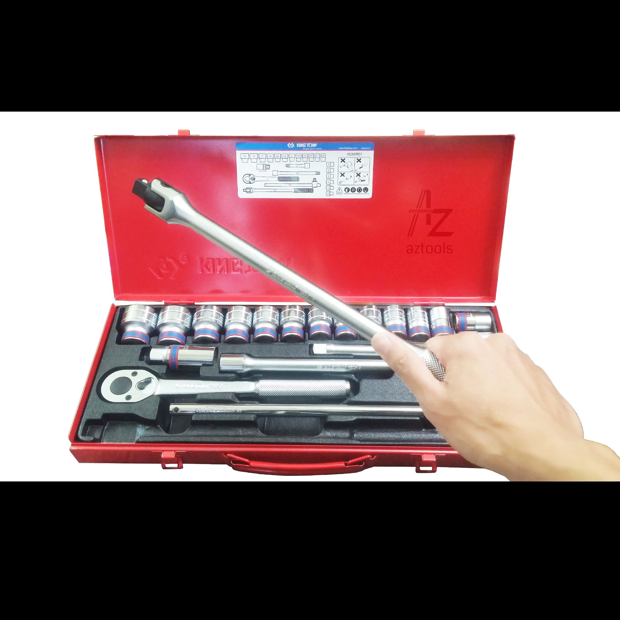 Bộ khẩu tuýp Kingtony 39 chi tiết