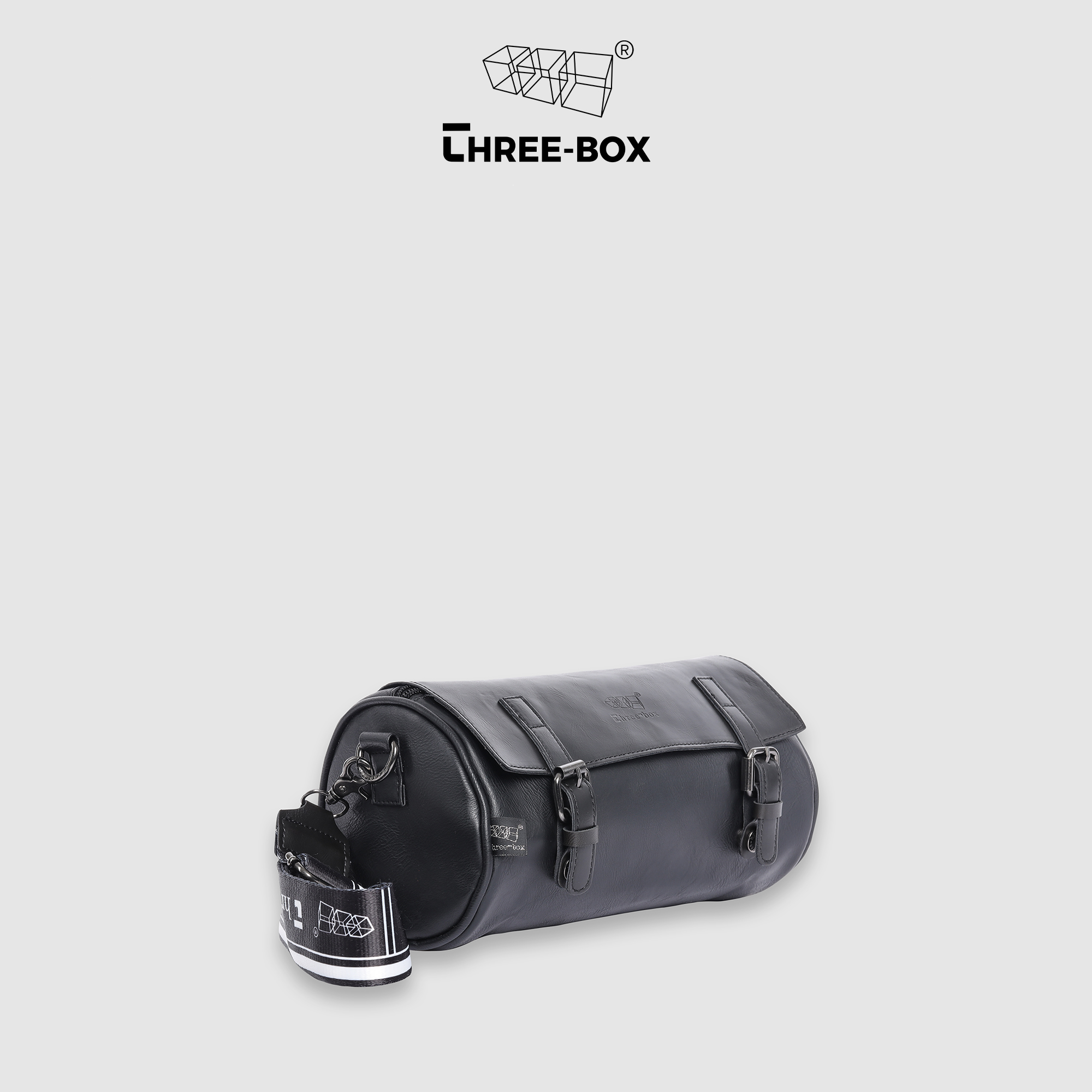 Túi da đeo chéo trống Unisex Three-Box - MS6393