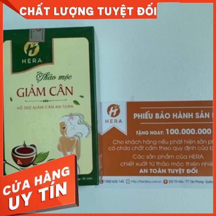 Thảo mộc hỗ trợ giảm béo Hera Plus 30 viên