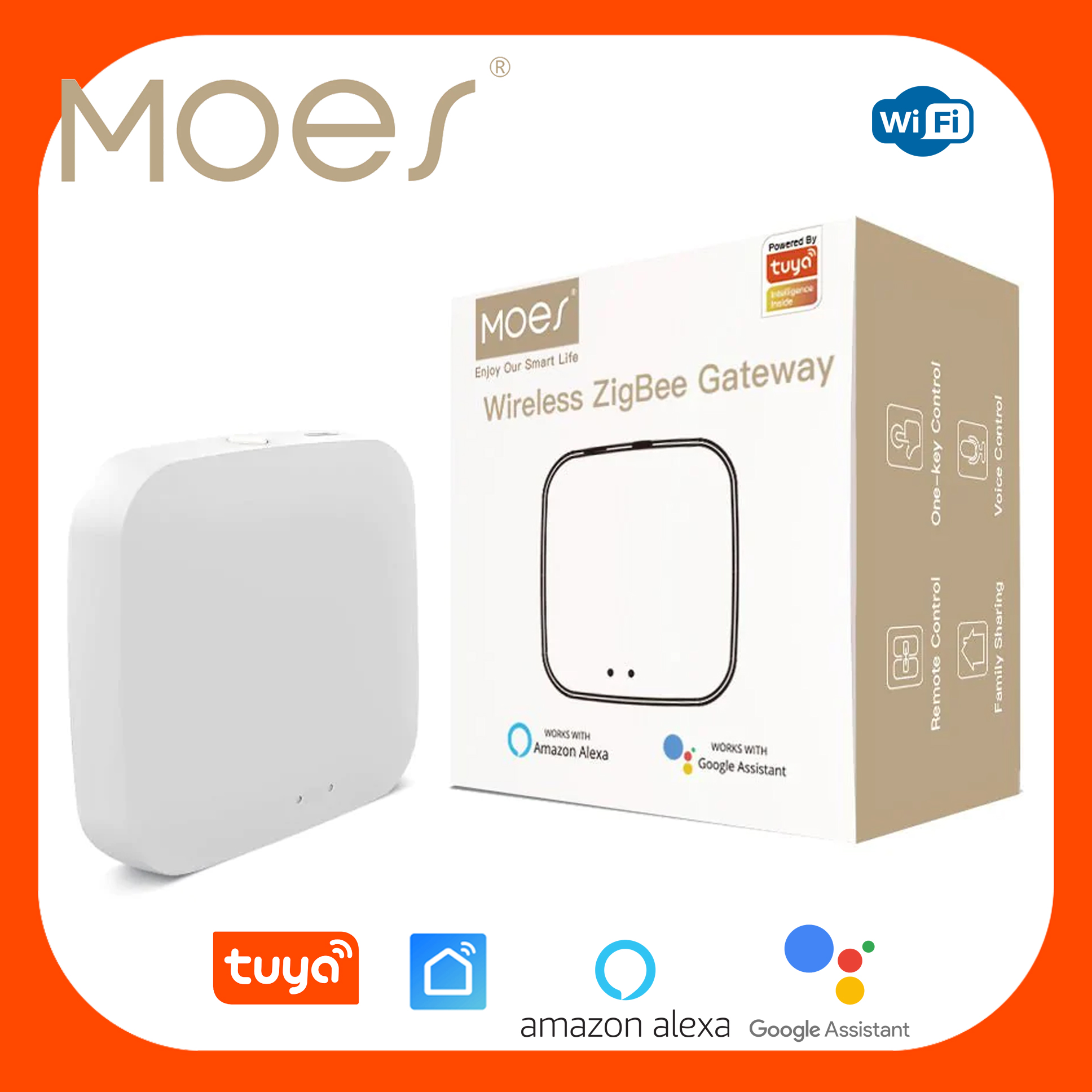 Cục điều khiển trung tâm sóng Zigbee, bluetooth (Hãng Moes - Tuya)