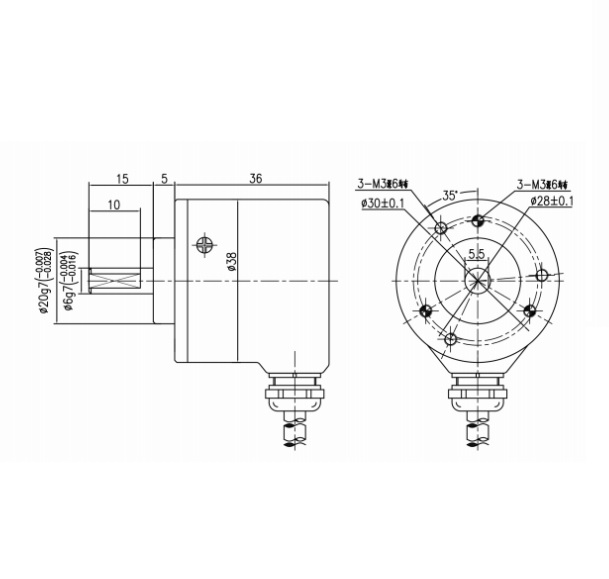 ENCODER 2 PHA AB / 5-24V (600 xung/400 xung/100 xung)