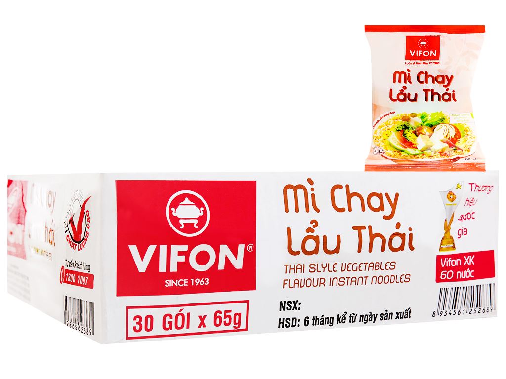 Mì chay lẩu thái Vifon, mì tôm chay - đồ chay sạch