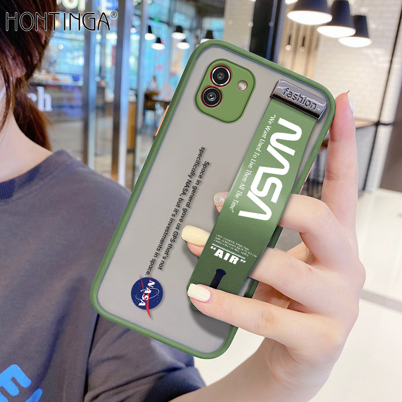 Hontinga Casing Case For Samsung Galaxy A03 Case Shockproof NASA Phone Case Soft Edge Full Lens Protection Camera Protector Back Cover Casing Hard Case For Boys For Grils