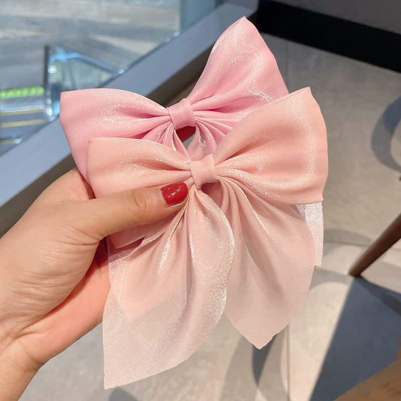 [W.E Store] Kẹp tóc NƠ LỤA phong cách Hàn Quốc