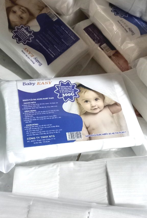 Combo 6 gói Khăn khô đa năng EASY 300gr, An toàn cho trẻ sơ sinh, Vải dày