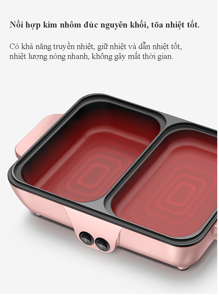 NỒI LẨU ĐIỆN MINI ĐA NĂNG 2 TRONG 1